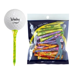 Custom Durable Bamboo Golf Tee Custom Color Logo Design Golf Tee