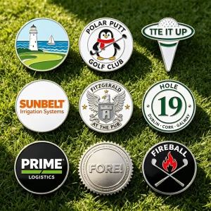 Custom Durable Magnetic Sport Golf Ball Markers With Your Own Logo Metal Accessory