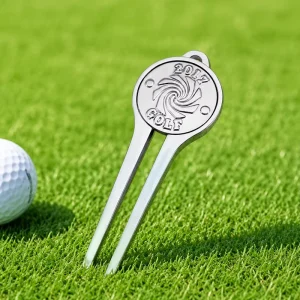 Custom Durable Metal Golf Divot Tool Strong Magnetic Ball Marker Repair Tool Lightweight Portable For Golf Clubs Golf Courses