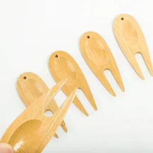 Custom Eco-Friendly Bamboo Green Fork Party Favor Golf Accessories
