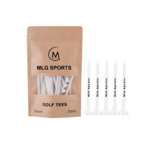 Custom Eco Friendly Durable Biodegradable 70MM Bamboo Wooden Golf Tees in Kraft Paper Package 25 Pieces Per Package