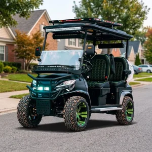 Custom Electric Golf Cart 4 Seat Lead Acid Lithium Battery Lifted Tires New Style Utility Vehicle