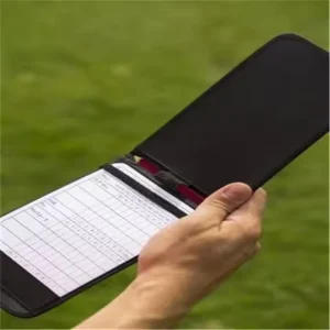 Custom Embossed Logo Leather Golf Score Card Holder