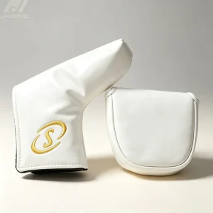 Custom Embossed Logo PU Leather Golf Head Covers for Blade Iron Putter Mallet Clubs OEM Compatible