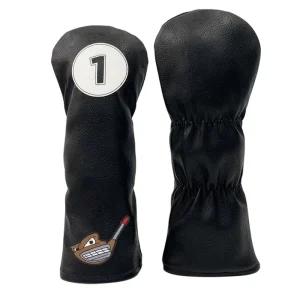 Custom Embroidered Logo High Quality PU Leather Small Order Driver Golf Headcovers