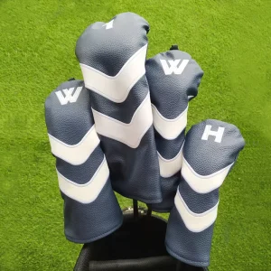 Custom Embroidered PU Leather Golf Driver, Fairway Wood, and Hybrid Headcover