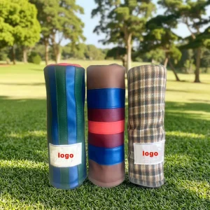 Custom Embroidered PU Leather Golf Putter Headcover with Magnetic Closure Waterproof Design and Customized Color