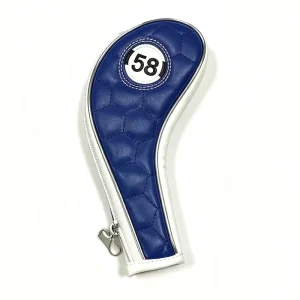 Custom Embroidered Zipper Golf Iron Putter Head Cover Set Novelty OEM Embroidery PU Leather Club Headcovers