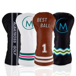 Custom Embroidery Applique Printing PU Leather Golf Driver Wood Club Head Cover High Quality Golf Headcovers