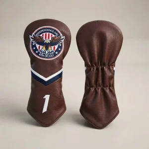 Custom Embroidery Eagle OEM Design Golf Headcovers Soft PU Leather 460CC Golf Club Driver Head Covers