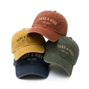 Custom Embroidery Logo Classic Unisex Cotton Adjustable Low Crown Baseball Cap Unstructured Distressed Vintage Washed Dad Hat