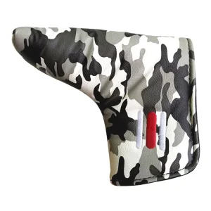 Custom Embroidery Logo or Blank Magnetic Closure PU Leather Blade Putter Headcover Golf Club Cover
