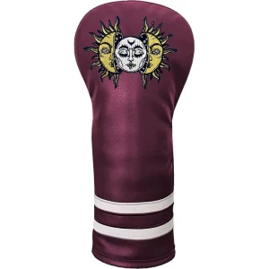 Custom Embroidery PU Leather Golf Club Headcover Set with Driver Hybrid Putter Covers