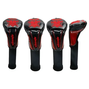 Custom Embroidery PU Leather Golf Driver Fairway Wood and Utility Club Headcovers