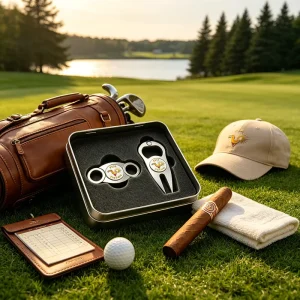 Custom Engrave Or Camouflage 5In 1 Cigar Cutter With Logo Case Stainless Steel Golf Ball Marker