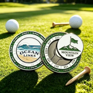 Custom Event Name Fun Poker Chips Golf Custom QR Code Golf Poker Chip and Ball Marker Set