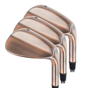 Custom Forged Golf Wedge Set 52 56 60 Degree CNC Milled Sand Pitching Lob Wedges Right Handed Steel Shaft Clubs for Training