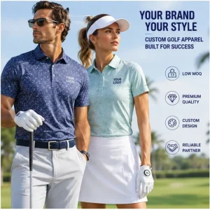 Custom Full Sublimation Heat Transfer Printed Unisex Classic Golf Polo Shirt Moisture Wicking Quick Dry 4 Way Stretch