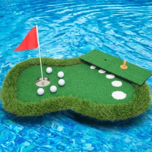Custom Glof Mat Outdoor Indoor Chipping Training Aids Pool Golf Game Set Mini Golf Floating Golf Putting Green Mat