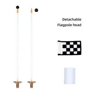 Custom Gold Base Flag Stick Cup Flag for Putting Green Pole Golf Training Aids
