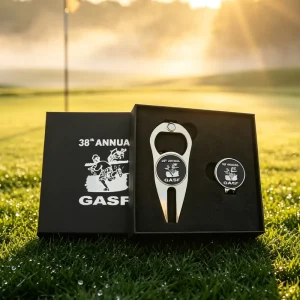 Custom Gold Etch Logo Thickened Golf Ball Marker Divot Tool