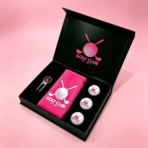 Custom Golf Accessories Gift Box Set Tag Fork Ball Spike Clip Mark Rigid Magnetic Paper Box Made of Durable Zinc Alloy