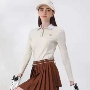 Custom Golf Apparel Women’s Casual Silk Cotton Quick Drying Long Sleeve for Shirts Spring and Autumn