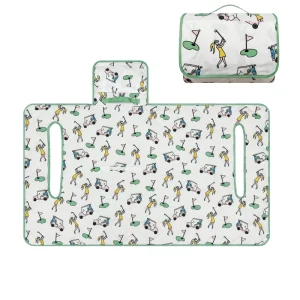 Custom Golf Cart Seat Covers Folding Golf Cart Seat Towel Picnic Blanket Into Its Own Carrying Case with a Handy Small Pocket
