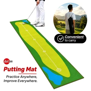 Custom Golf Chipping Mat Indoor Practice with Green Simulation for Hitting and Putting