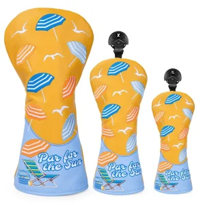 Custom Golf Club Head Covers for Driver Fairway Wood and Hybrid with Interchangeable Tags