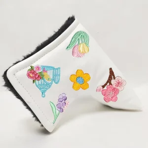 Custom Golf Club Headcovers Set PU Leather Driver Hybrid Putter Cover Embroidery