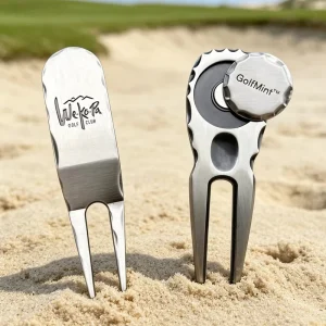 Custom Golf Divot Tool 2-in-1 Magnetic Ball Marker Zinc Alloy Custom Golf Club Gift