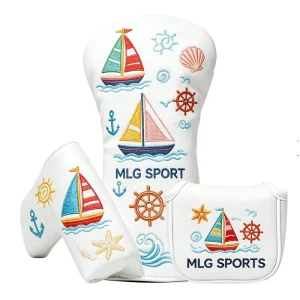 Custom Golf Driver Headcover Waterproof PU Leather Golf Club Head Cover Set