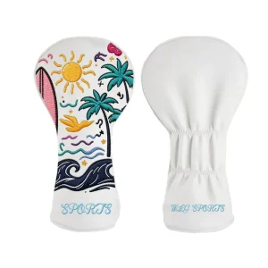 Custom Golf Head Cover High Quality PU Leather Embroidered Golf Headcovers for Driver