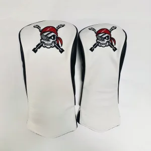 Custom Golf Head Covers Print Embroidery Pu Leather Driver Wood Hybrid Club Covers Golf Headcovers