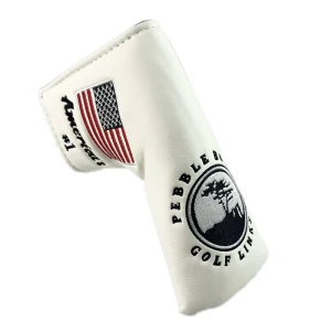 Custom Golf Headcover Golf Putter Clubs Blade Pinaster PCB Headcover Putter Cover PU Waterproof White