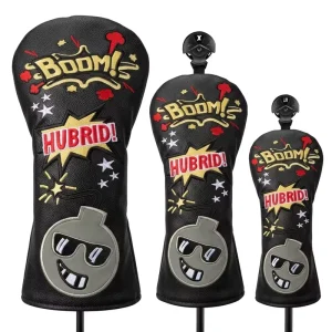 Custom Golf Headcovers Set Premium PU Leather Waterproof Wood Club Covers Driver Fairway Hybrid Low MOQ Factory Price
