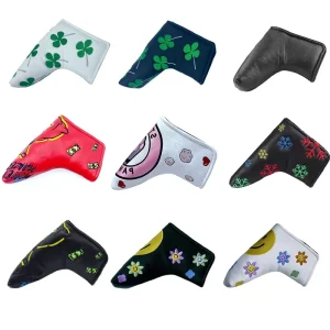 Custom Golf Putter Headcover PU Leather Blade Head Cover Bulk Logo Printing