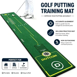 Custom Golf Putting Mat with Logo Printing for Corporate Gifts OEM Foldable Golf Practice Green for Branded Promotional Events