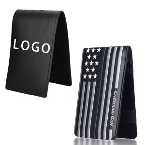 Custom Golf Scorecard Holder Yardage Book Blank PU Leather with Pen Outdoor Sports