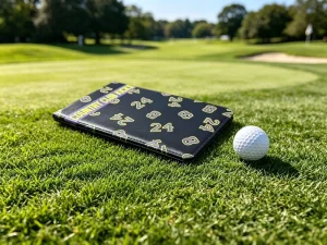 Custom Golf Scorecard Holder with 8 24 Waterproof PU Leather Golf Journal Notebook for Male Golfers