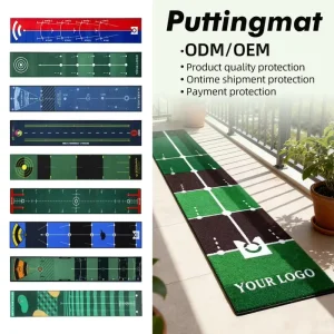 Custom Golf Training Chipping Mat Aid Strike Golf Course Practice Hitting & Putting Green Mat for Indoor Us