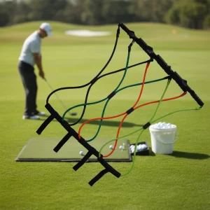 Custom Golf Training Kit with Rubber Carry Bag Adjustable Wrist Strap Arm Band for Swing Posture Improvement