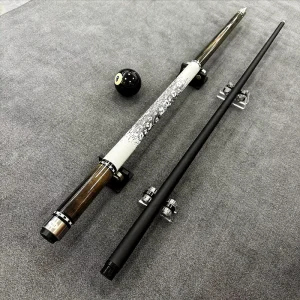 Custom High Quality Carbon Fiber Pool Cue Stick 58 Inch 13mm Tip Leather Grip Radial Joint for Club
