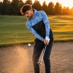 Custom High Quality Golf Clothing Spandex Polyester Premium Quick Dry Outdoors Thin Breathable Exercise Golf Hoodie