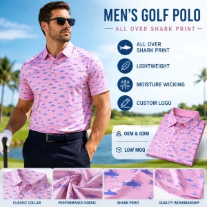 Custom High Quality Quick Drying Dry Fitted Moisture Wicking Polo Shirts Mens Clothing Embroidery Logo Print Polo Golf T shirt