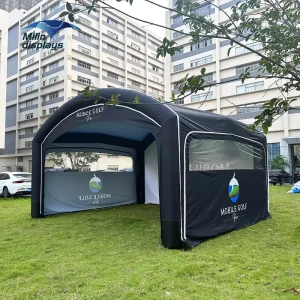 Custom Indoor Outdoor Inflatable Golf Simulator Enclosure with Nets Hitting Impact Screen Frame for Practice Training