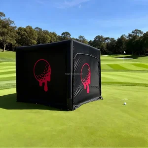 Custom Inflatable Golf Simulator House Golf Training Ground Practicing Golf 6 Simulator Enclosure Impact Screen Enclosure Tent