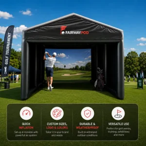 Custom Inflatable Golf Simulator Tent for Events Tournaments & Training Fast Inflation Golf Practice Shelter