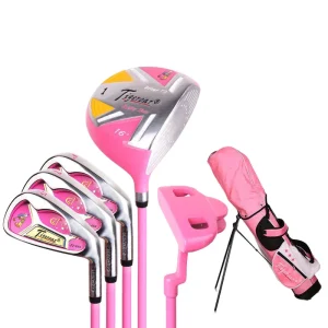 Custom Kids Golf Clubs Set Boys & Girls OEM Junior Golf Set with Lightweight Fiberglass Shafts Putter & Stand Bag